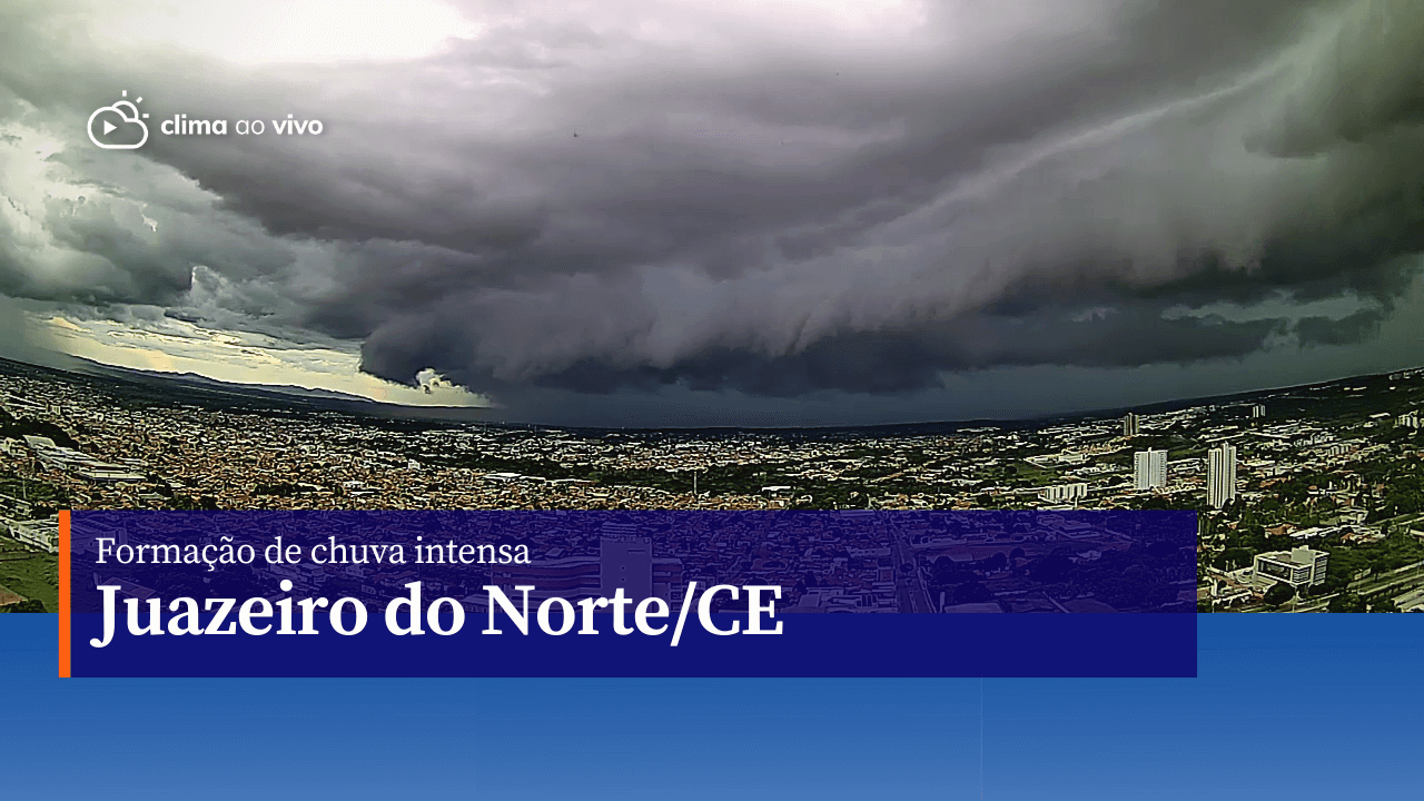 Formação de chuva intensa em Juazeiro do Norte CE 05 04 23 Clima ao